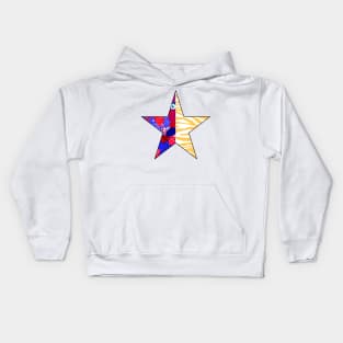 KU Zebra Print Collage Star Kids Hoodie